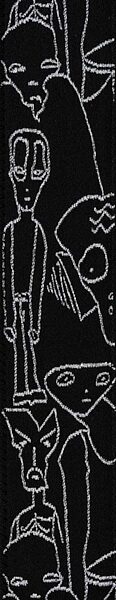 open zoom image for Planet Waves Joe Satriani Signature Collection Guitar Strap, Silver Sketches