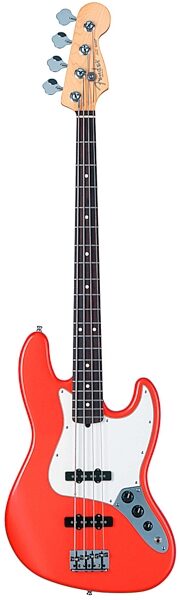 open zoom image for Fender American Jazz Electric Bass (Rosewood, with Case), Sunset Orange