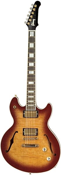 open zoom image for Gibson Vegas High Roller Semi-Hollowbody Electric Guitar (with Case), Desert Sunburst