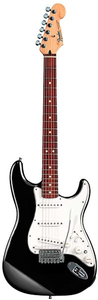 open zoom image for Fender Standard Roland Ready Stratocaster Electric Guitar (Rosewood, with Gig Bag), Black