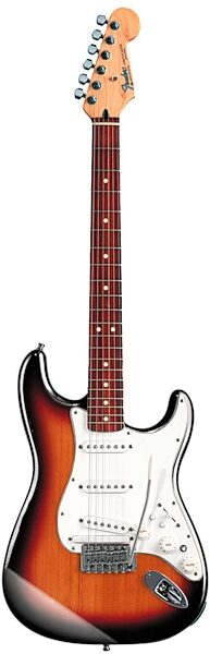 open zoom image for Fender Standard Roland Ready Stratocaster Electric Guitar (Rosewood, with Gig Bag), Brown Sunburst