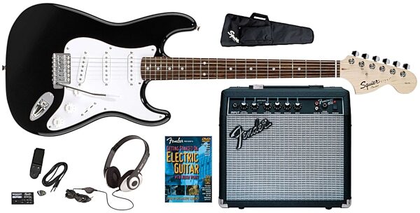 open zoom image for Squier Stop Dreaming, Start Playing Affinity Strat Electric Guitar Package, Black