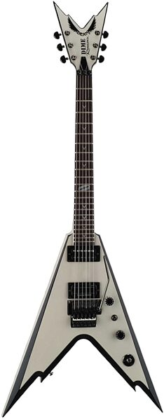 open zoom image for Dean Razorback V Electric Guitar (with Case), Metallic White with Black Bevels