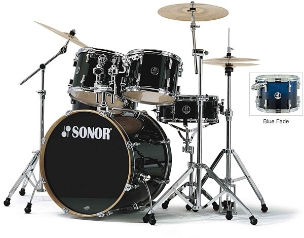 open zoom image for Sonor Force 2007 Stage1 Standard 5-Piece Drum Shell Kit, Blue Fade