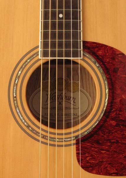 open zoom image for Washburn F11SC Folk Acoustic Guitar, Soundhole