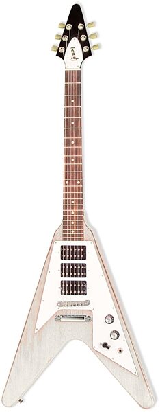 open zoom image for Gibson Flying V Faded 3-Pickup Electric Guitar (with Gig Bag), Worn White