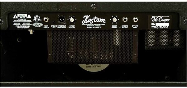 open zoom image for Kustom 36 Coupe Guitar Combo Amplifier (36 Watt, 1x12 in.), Rear