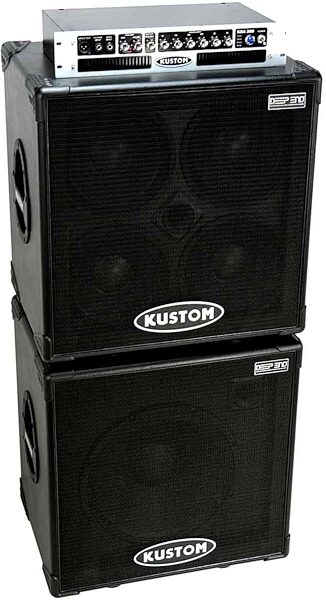 open zoom image for Kustom DE200 Deep End Bass Amplifier Head (200 Watts), Full Stack