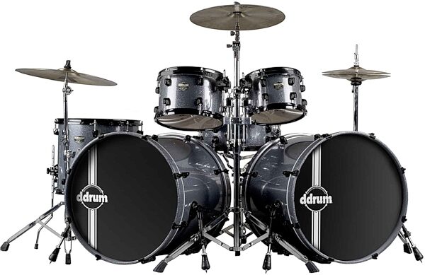 open zoom image for DDrum Defiant 6-Piece Double Bass Drum Shell Kit, Grey Sparkle
