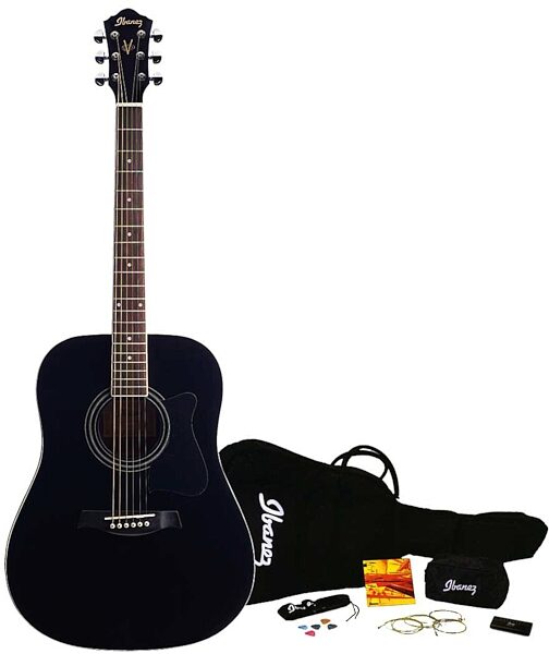 open zoom image for Ibanez IJV100S Jam Pack Acoustic Guitar Package, Black