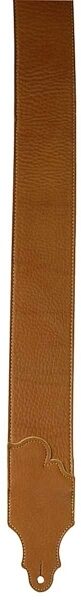 open zoom image for Franklin 3-inch Leather Guitar Strap, Caramel with Gold Stitch