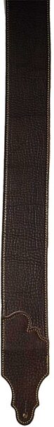 open zoom image for Franklin 3-inch Leather Guitar Strap, Black with Red Stitch