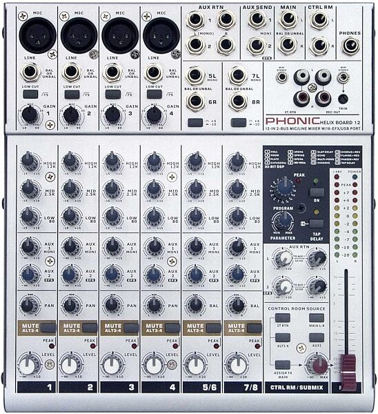 open zoom image for Phonic HelixBoard12 12-Channel USB Mixer, Main