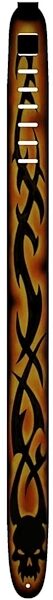 open zoom image for Perri's Leather 2.5" Leather Guitar Strap with Airbrushed Graphics, Flaming Tribal