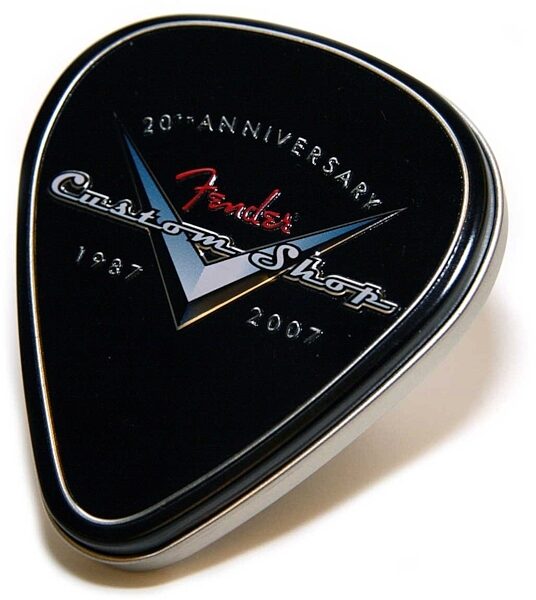 open zoom image for Fender 20th Anniversary Custom Shop Pick Tin, Closed Tin
