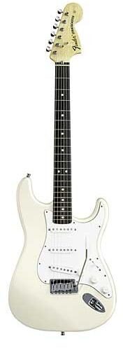 open zoom image for Fender Classic 70s Stratocaster Electric Guitar (Rosewood, With Gig Bag), Olympic White