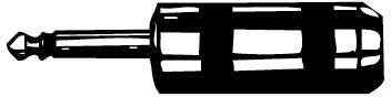 open zoom image for CBI Large 1/4" Male 2-Conductor Connector, Main