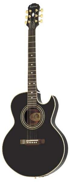 open zoom image for Epiphone PR5-E Compact Jumbo Cutaway Acoustic-Electric Guitar, Ebony