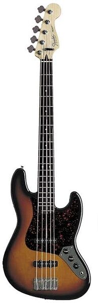 open zoom image for Fender Active Jazz Bass V Pao Ferro (With Gig Bag), Brown Sunburst