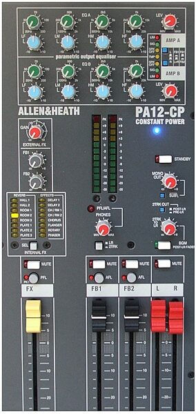 open zoom image for Allen and Heath PA12CP 12-Channel Powered Mixer (500 Watts), Master Section