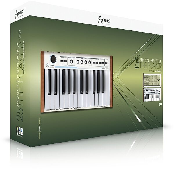 open zoom image for Arturia Analog Experience The Player USB MIDI Keyboard Controller (25-Key), Pack