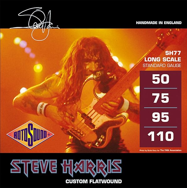 open zoom image for Rotosound SH77 Steve Harris Flatwound Electric Bass Strings, Long Scale