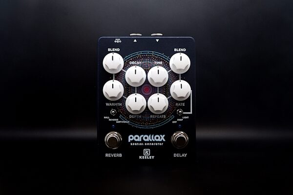 open zoom image for Keeley Parallax Spatial Generator Reverb and Delay Pedal, Action Position Back