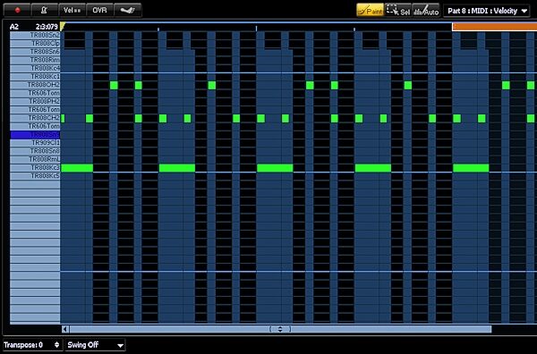 open zoom image for Cakewalk Kinetic Electronic Music Studio Software (Windows), Pattern Editor