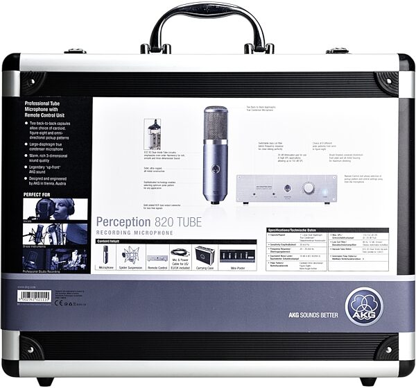 open zoom image for AKG Perception 820 Tube Studio Condenser Microphone, Case - Back