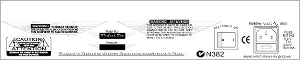 open zoom image for Ashdown Perfect Ten Bass Combo Amplifier (30 Watts, 1x10 in.), Back Panel