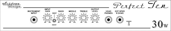 open zoom image for Ashdown Perfect Ten Bass Combo Amplifier (30 Watts, 1x10 in.), Front Panel