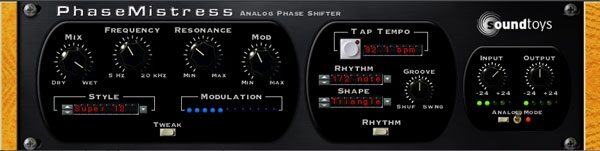 open zoom image for SoundToys PhaseMistress Plug-In RTAS Mac, Main