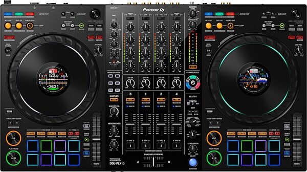 open zoom image for Pioneer DJ DDJ-FLX10 DJ Controller, Black, Action Position Back