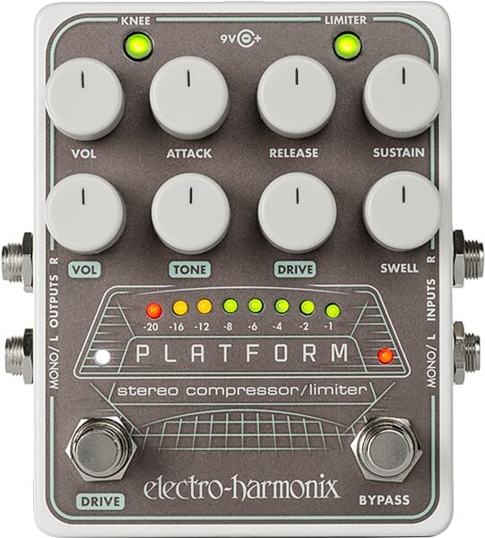 open zoom image for Electro-Harmonix Platform Stereo Compressor Pedal, New, Action Position Back