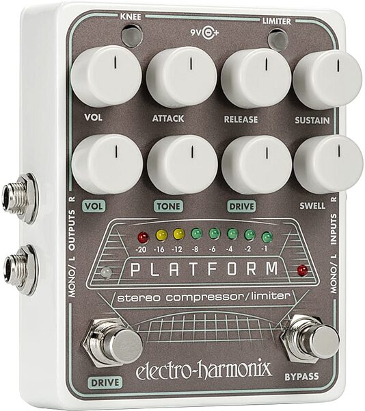 open zoom image for Electro-Harmonix Platform Stereo Compressor Pedal, New, Action Position Back
