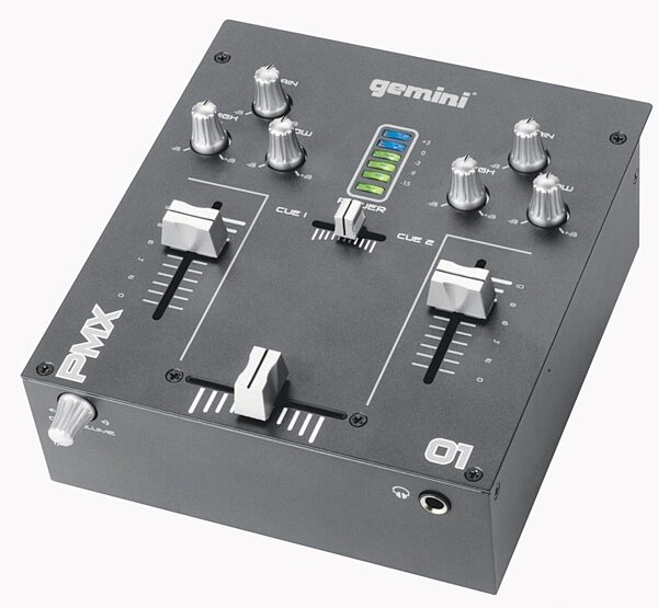 open zoom image for Gemini PMX01 2-Channel DJ Mixer, Angle