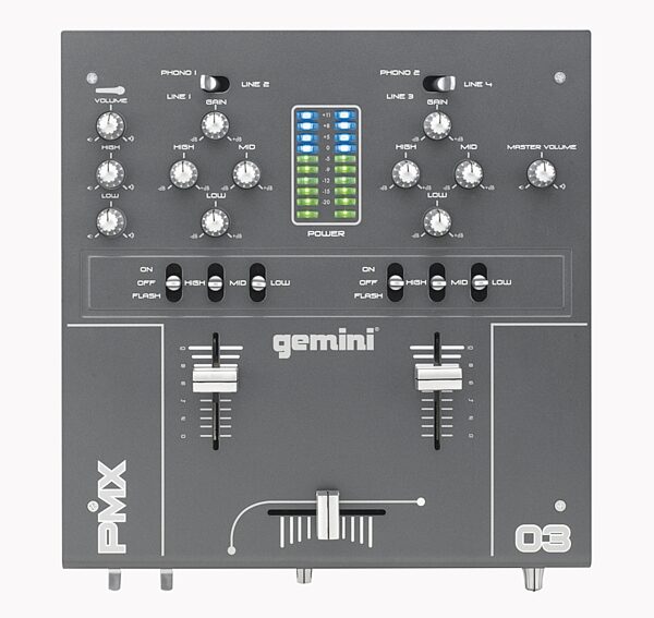 open zoom image for Gemini PMX03 2-Channel 10 in. DJ Mixer with Kill Switch, Main
