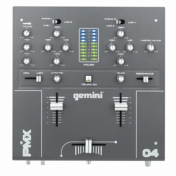 open zoom image for Gemini PMX04 10 in. 2-Channel DJ Mixer with Filter Effects, Main