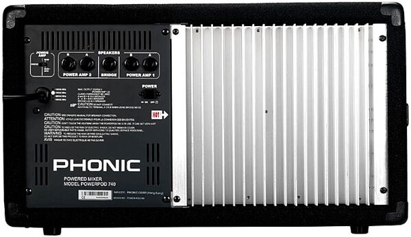 open zoom image for Phonic PowerPod 740 7-Channel Powered Mixer, Back