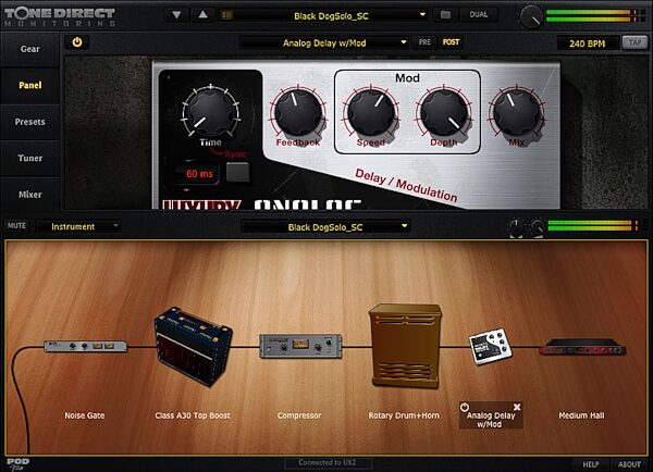 open zoom image for Line 6 POD Studio KB37 37-Key Keyboard Controller, Screenshot - Analog Delay