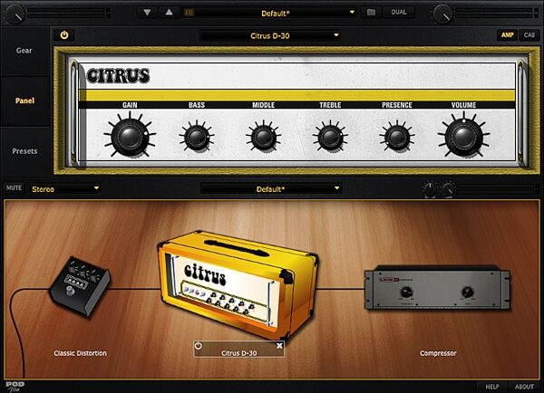 open zoom image for Line 6 POD Farm Platinum Guitar Effects Software (Mac and Windows), Screenshot - Citrus
