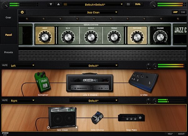 open zoom image for Line 6 POD Farm Platinum Guitar Effects Software (Mac and Windows), Screenshot - Jazz Classic