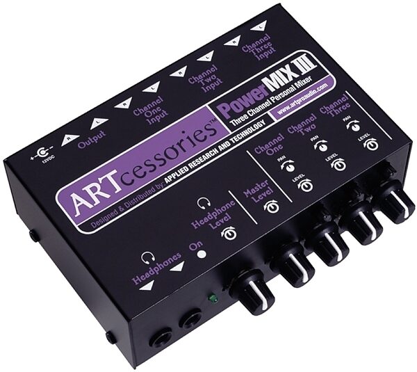 open zoom image for ART PowerMIX III 3-Channel Mini Stereo Line Mixer, New, main