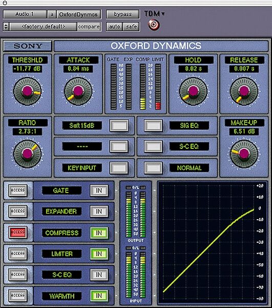 open zoom image for Sony Oxford Plug-In Bundle for Pro Tools LE (Macintosh and Windows), Dynamics