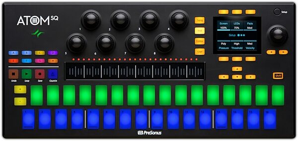 open zoom image for PreSonus Atom SQ Hybrid MIDI Keyboard and Pad Controller, New, Action Position Back