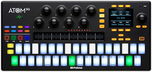 open zoom image for PreSonus Atom SQ Hybrid MIDI Keyboard and Pad Controller, New, Action Position Back