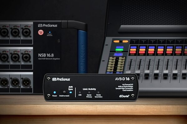 open zoom image for PreSonus AVB-D16 16-Channel AVB to Dante Bridge, Open Box (Very Good), Action Position Back