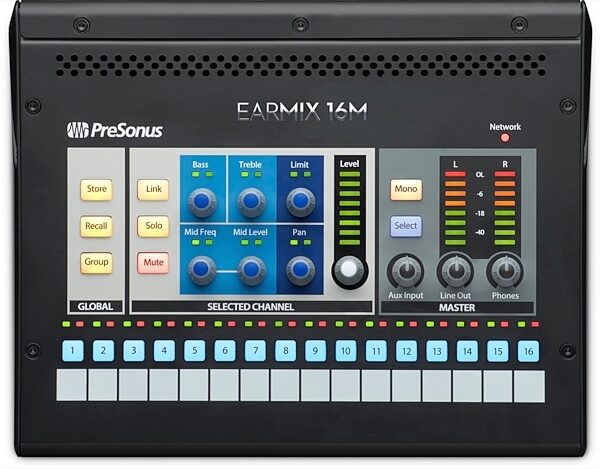 open zoom image for PreSonus EarMix 16M 16x2 AVB Personal Mixer, Open Box (Very Good), ve