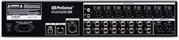 open zoom image for PreSonus StudioLive 32R Series III Digital Rack Mixer, Open Box (Like New), Back