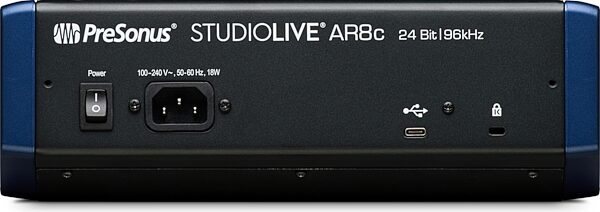 open zoom image for PreSonus StudioLive AR8c 8-Channel Mixer/USB-C Interface, New, Rear detail Back